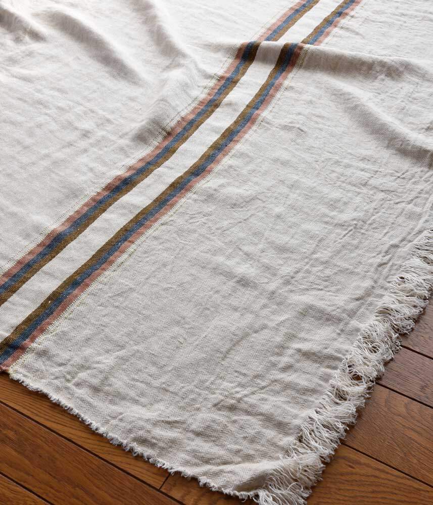 LIBECO HOME リネン ブランケット 220cm×165cm