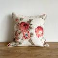 リネンパイピング付 50×50 花柄クッションカバー 【フローラルⅠ】