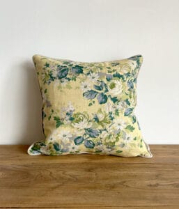 リネンパイピング付 50×50 花柄クッションカバー 【フローラルⅢ】