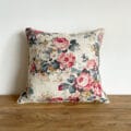 リネンパイピング付 50×50 花柄クッションカバー 【フローラルⅣ】