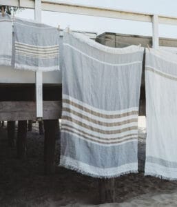 LIBECO HOME//リベコ リネンブランケット【アッシュ】