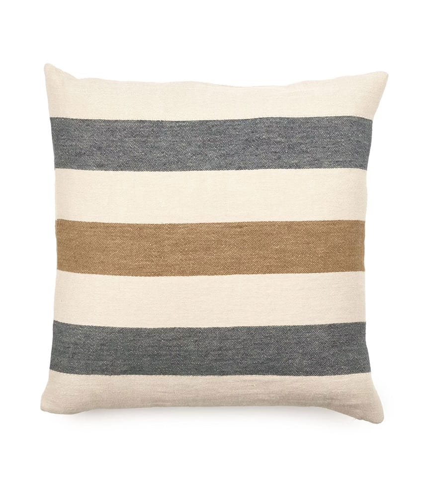 LIBECO HOME//リネンピローカバー【ダコタストライプ】