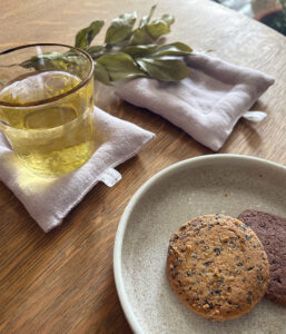 リネンクッションコースター【ラベンダー】