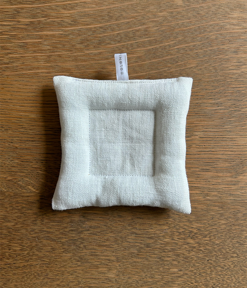"再入荷”リネンクッションコースター【ホワイト】