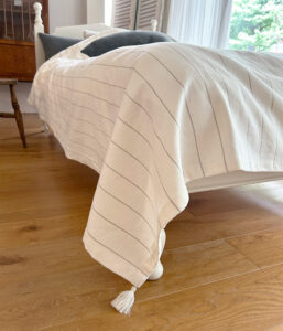 リネン タッセル付きマルチベッドカバー【全3種類】