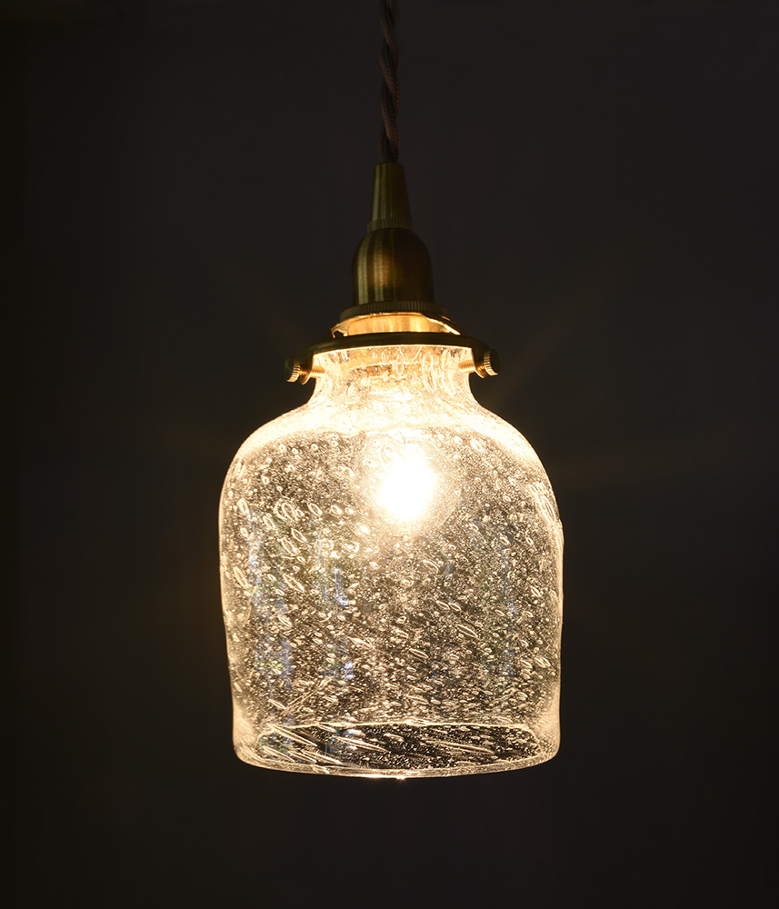 とりもと硝子店 /『吹雪 閉』ガラスのペンダントライト