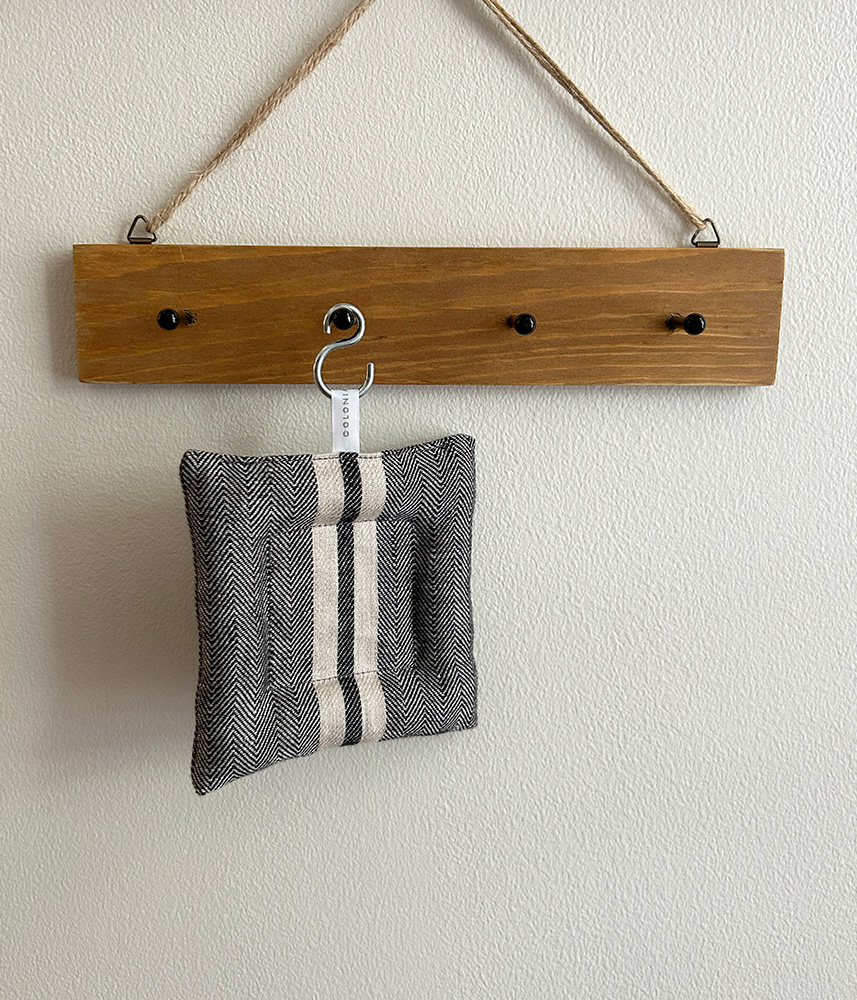 リネンクッションコースター【ブラックヘリンボーン】