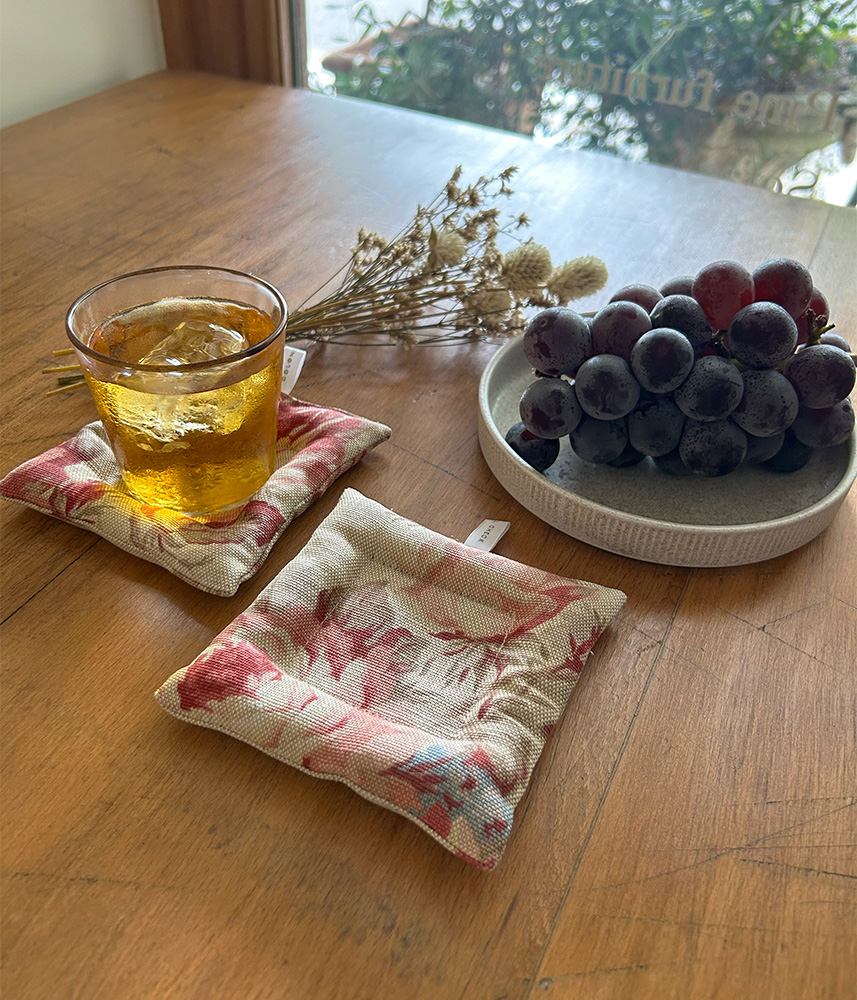 リネンクッションコースター【ホークスウィックローズ】