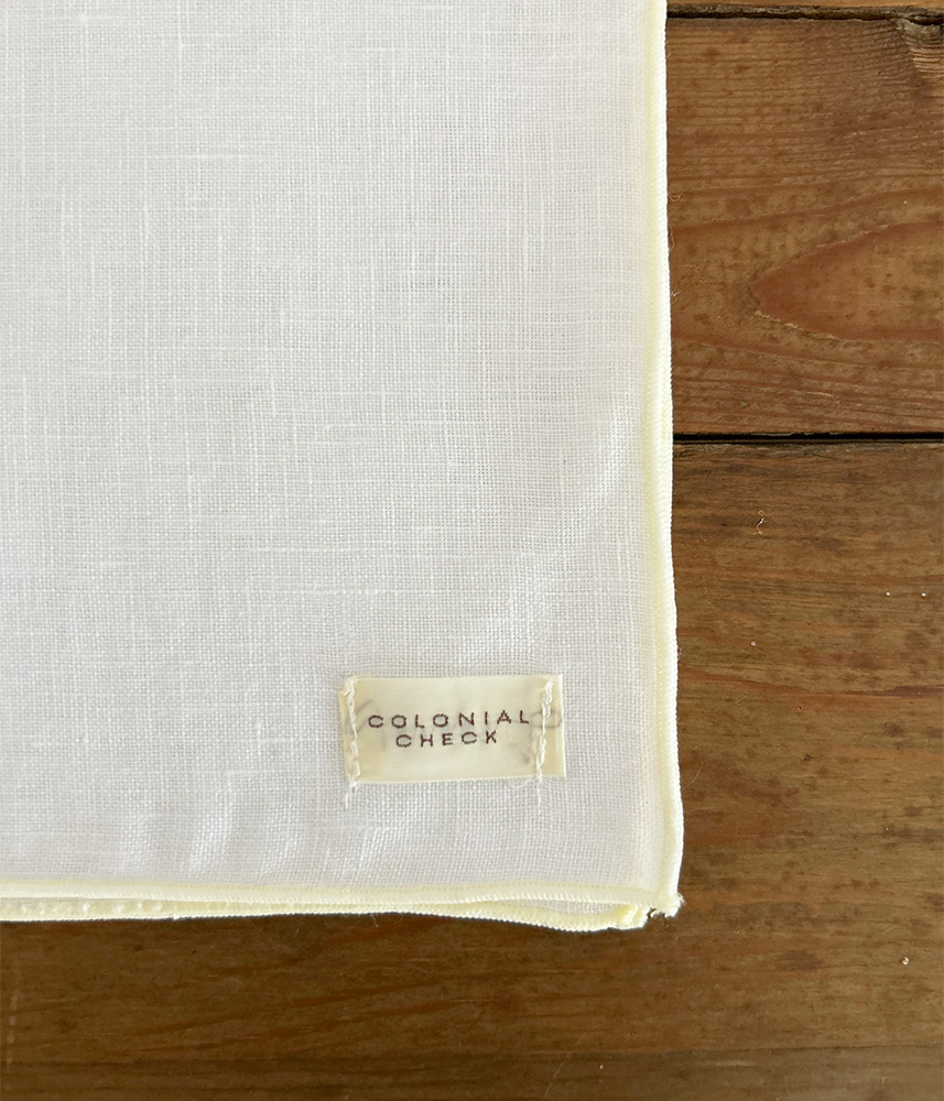 LIBECO テーブルナプキン【ホワイト/イエロー】