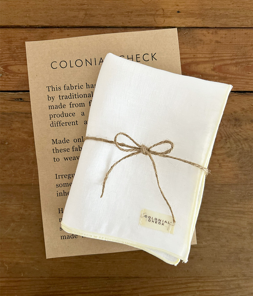 LIBECO テーブルナプキン【ホワイト/イエロー】