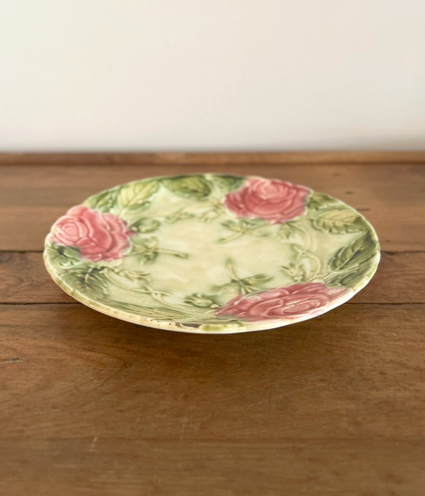 フランスアンティーク/バラのマジョリカプレート | P&C オンラインショップ