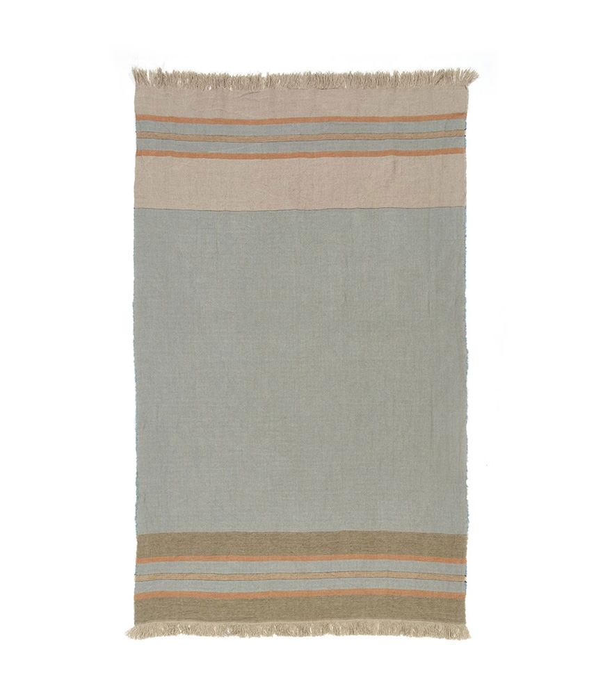 LIBECO HOME//リベコ リネンブランケット【マルチストライプ】