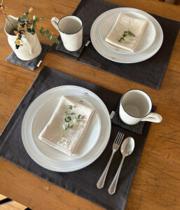 ヨーロッパリネン テーブルランチョンマット【アラビカ】