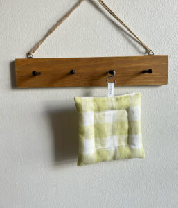 リネンクッションコースター【グリーンチェック】