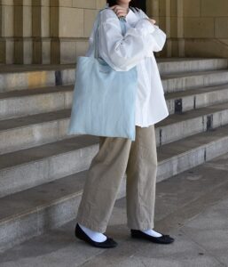 折りたたみ エコトートバッグ【LIBECOブルー】