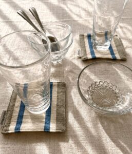 コットンストライプコースター【マーパル3】