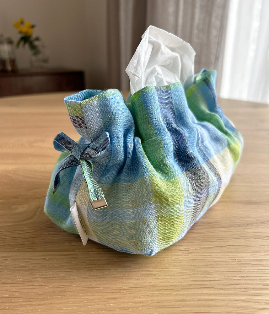 箱なし対応|フリルティッシュカバー【マドラスチェック】